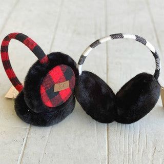 CC Buffalo Plaid Earmuff ( EM-2380 ) Truly Contagious