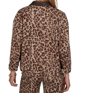 Women's Cheetah Print Denim Jacket Cathys Place
