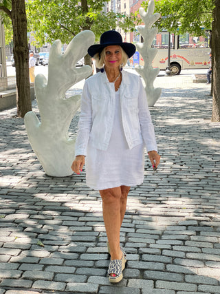 LULU-B WHITE LINEN JACKET