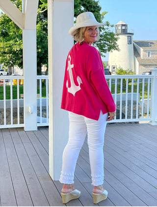 NANTUCKET RED BEACH LIFE SWEATER