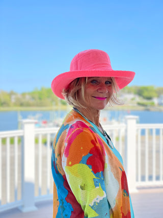 LULU-B BRIGHT CORAL HAT