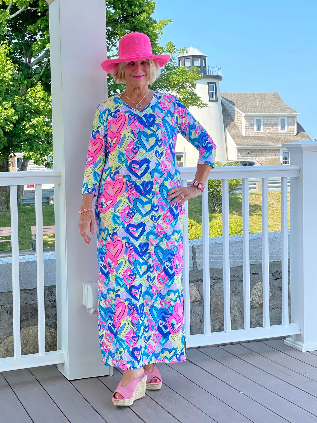 ELBOW SLEEVE MAXI DRESS - Cathys Place