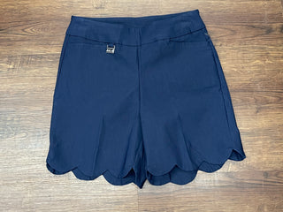 LULU-B NAVY SCALLOP SHORTS