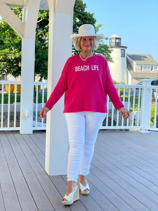 NANTUCKET RED BEACH LIFE SWEATER