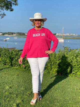 NANTUCKET RED BEACH LIFE SWEATER