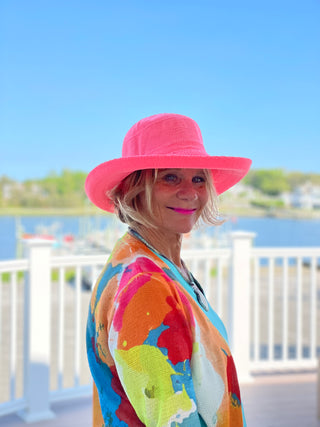 LULU-B BRIGHT CORAL HAT