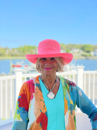 LULU-B BRIGHT CORAL HAT