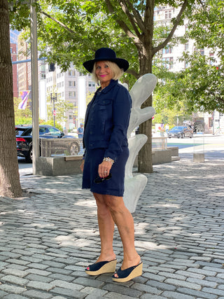 LULU-B NAVY LINEN JACKET