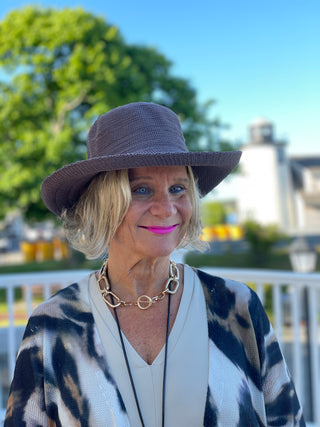 LULU B BROWN HAT