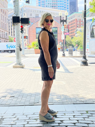 LULU-B BLACK LINEN DRESS