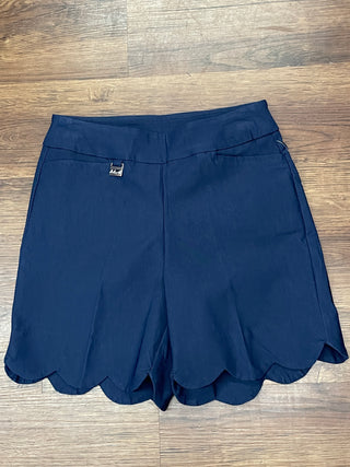 LULU-B NAVY SCALLOP SHORTS