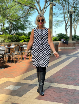 CITY CHIC BLACK AND WHITE SHIFT DRESS