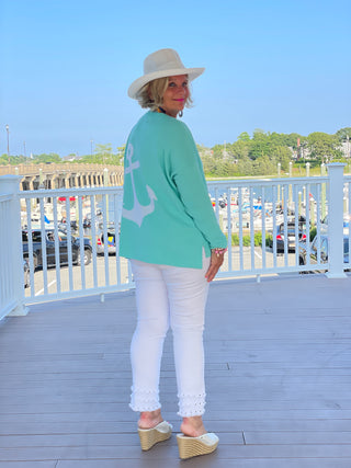 SEAFOAM BEACH LIFE SWEATER