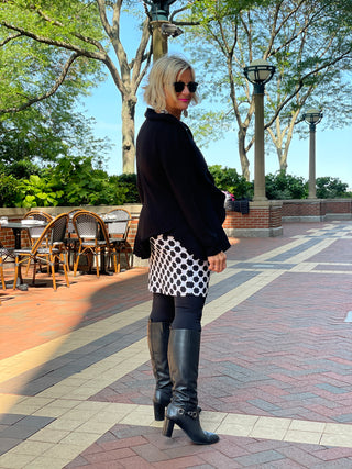 CITY CHIC BLACK AND WHITE SHIFT DRESS