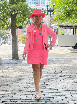 LULU-B CORAL LINEN JACKET