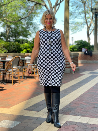 CITY CHIC BLACK AND WHITE SHIFT DRESS