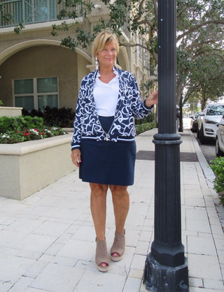 LULU B CLASSIC NAVY SKIRT - Cathys Place
