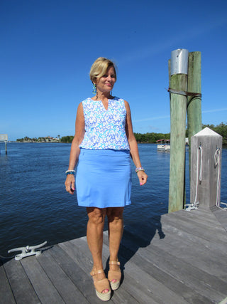 AQUA REEF SLEEVELESS V-NECK - Cathys Place