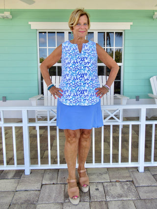 AQUA REEF SLEEVELESS V-NECK - Cathys Place