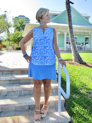 AQUA REEF SLEEVELESS V-NECK - Cathys Place