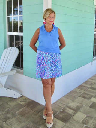 PERIWINKLE RUFFLE TOP - Cathys Place