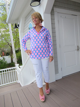 MEDALLION ZIPPER TOP - Cathys Place