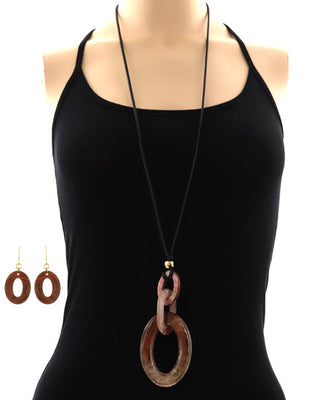 GOLD BROWN NECKLACE - Cathys Place