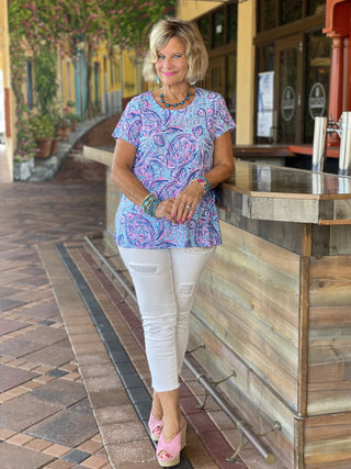 ISLE BLUE  PINEAPPLE SHORT SLEEVE - Cathys Place