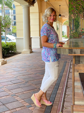 ISLE BLUE  PINEAPPLE SHORT SLEEVE - Cathys Place