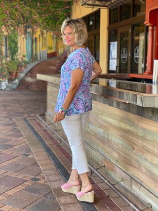 ISLE BLUE  PINEAPPLE SHORT SLEEVE - Cathys Place