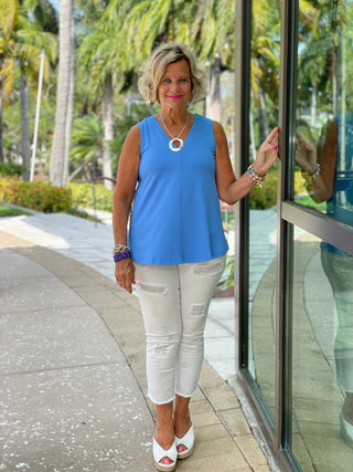 TAILORED PERRI V-NECK - Cathys Place