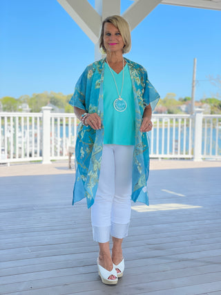 AQUA SEA KIMONO - Cathys Place