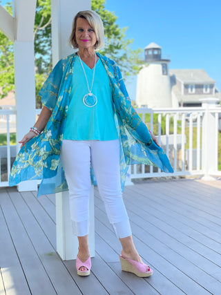 AQUA SEA KIMONO - Cathys Place