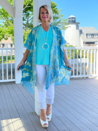 AQUA SEA KIMONO - Cathys Place