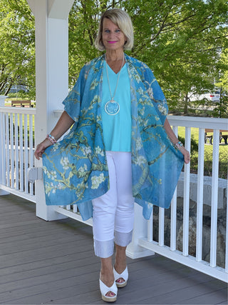 AQUA SEA KIMONO - Cathys Place