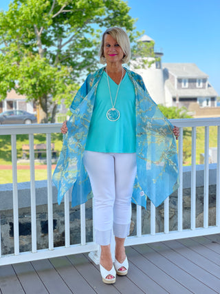 AQUA SEA KIMONO - Cathys Place