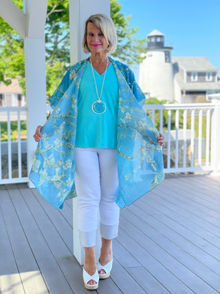 AQUA SEA KIMONO - Cathys Place