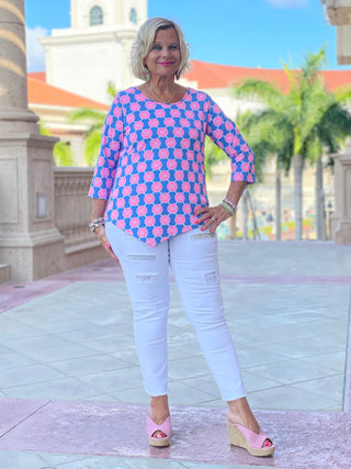 MEDALLION ASYMMETRIC TOP - Cathys Place