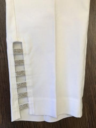 EMBELLISHED LATTICE CAPRI WHITE - Cathys Place
