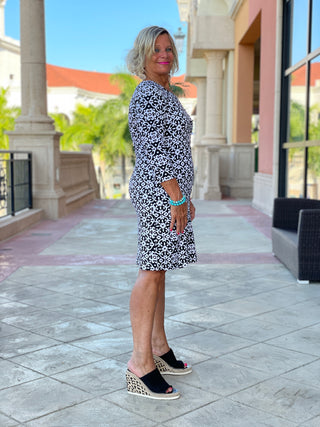 NAPLES DAY SLEEVE DRESS - Cathys Place