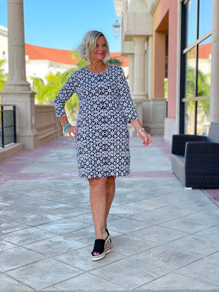 NAPLES DAY SLEEVE DRESS - Cathys Place