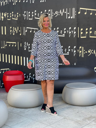 NAPLES DAY SLEEVE DRESS - Cathys Place