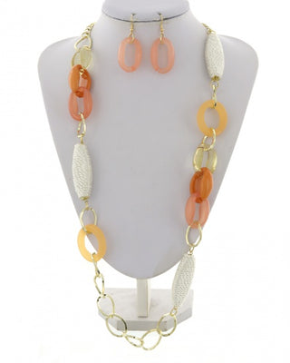 Acrylic Long Necklace & Earring Set