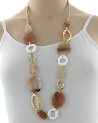 Cellulose Acetate Cord Long Necklace