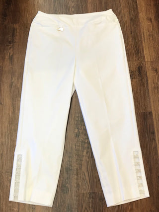 EMBELLISHED LATTICE CAPRI WHITE - Cathys Place