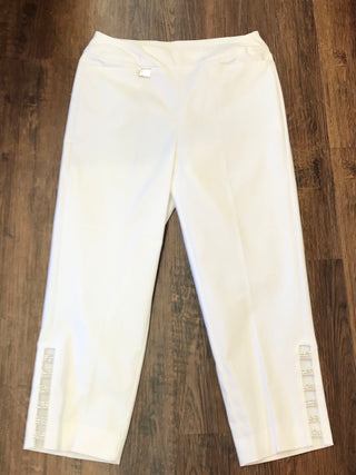 EMBELLISHED LATTICE CAPRI WHITE - Cathys Place