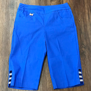 COBALT RHINESTONE BERMUDA 13" INSEAM - Cathys Place
