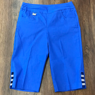 COBALT RHINESTONE BERMUDA 13" INSEAM - Cathys Place