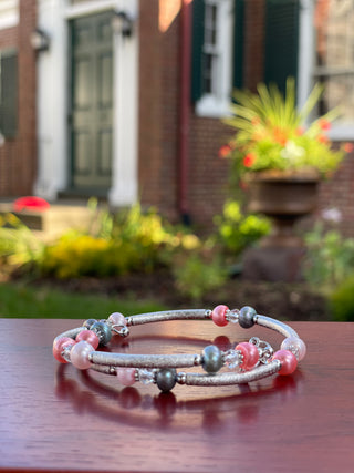 FRESH WATER PEARL PINK BRACELET WRAP - Cathys Place