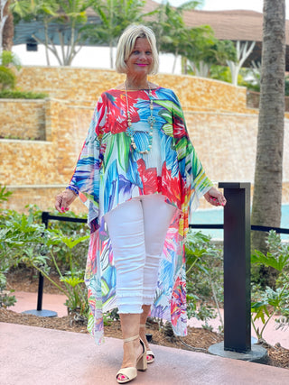 TROPICAL BLOOM SPALSH TUNIC